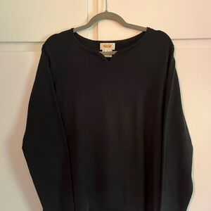 Talbots Elegant Black Knit Top